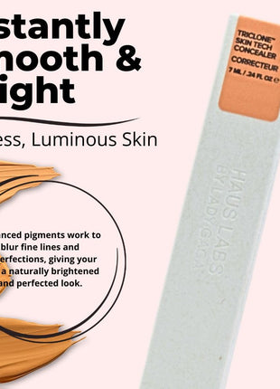 HAUS LABS BY LADY GAGA Triclone Skin Tech Hydrating + De-puffing Concealer with Fermented Arnica 22 Light Medium Peach
