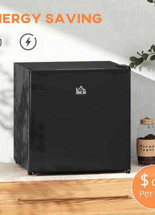HOMCOM Mini Freezer Countertop Compact Upright Freezer 1.1 Cu.Ft Black | Removable Shelves, Reversible Door, Tabletop, Home, Dorm, Apartment, Office