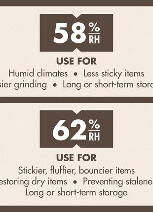 Boveda 62% Two-Way Humidity Control Packs For Storing 1⁄2 oz – Size 4 – 10 Pack – Moisture Absorbers for Small Storage Containers – Humidifier Packs – Hydration Packets in Resealable Bag