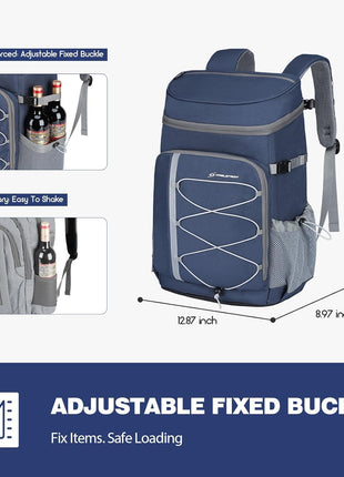 Maelstrom Cooler Backpack - 35/50 Can Insulated Soft Cooler Lunch Bag for Camping, Beach, Hiking & Shopping
