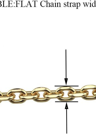 HAHIYO Mini Pochette Purse Chain Strap Thin Wide 6mm for LV Length 51.2 inches Thick 2mm Shiny Gold for Shoulder Cross Body Sling Handbag Wallet Clutch Comfortable Flat Metal Strap 1 Pack