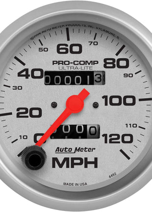 Auto Meter 4492 Ultra-Lite In-Dash Mechanical Speedometer 3.375 in.