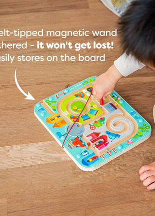 HABA Town Maze Magnetic Busy Board & Travel Toy for Toddlers Ages 2 & Up | Magnetic maze travel activity for toddlers that builds fine motor skills, focus and screen-free learning on the go.