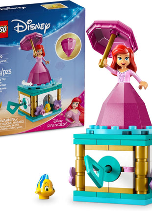 LEGO Disney Princess Twirling Ariel Toy - Building Set for Kids, Girls and Boys, Ages 5+ - Little Mermaid Toy for Fans of Movie - Ariel Doll Gift Idea for Birthdays - 43259
