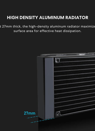 Lian Li GA II LITE 240mm AIO Liquid CPU Cooler | 2 x 120mm Performance FDB Fans, Daisy-Chain, Low Noise, All-in-One Water Cooling for Intel LGA1851/1700,AMD AM5/AM4 (GA2L24PB)