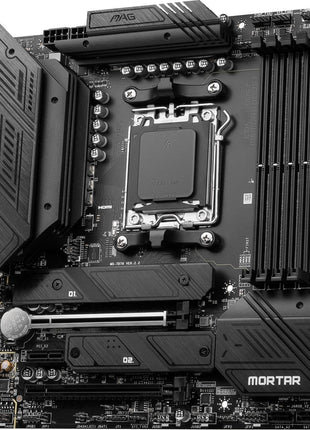 MSI MAG B650M Mortar WiFi Gaming Motherboard (AMD Ryzen 9000/8000/7000 Series Processors,AM5,DDR5,PCIe 4.0,M.2 Slots,SATA 6Gb/s,USB 3.2 Gen 2,HDMI/DP,Wi-Fi 6E,Bluetooth 5.3,2.5Gbps LAN,mATX)