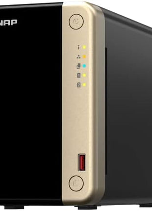 QNAP TS-264-8G-US 2 Bay High-Performance Desktop NAS with Intel Celeron Quad-core Processor, M.2 PCIe Slots and Dual 2.5GbE (2.5G/1G/100M) Network Connectivity (Diskless)