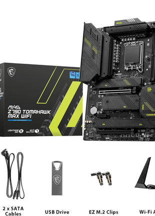 MSI MAG Z790 Tomahawk MAX WiFi Gaming Motherboard (Supports 12th/13th/14th Gen Intel Processors, LGA 1700, DDR5, PCIe 5.0, M.2, SATA 6G, 2.5Gbps LAN, USB 3.2 Gen2, Wi-Fi 7, Bluetooth 5.4, ATX)