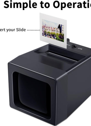 35mm Slide Viewer, 2X Magnification Slide Viewer for Viewing 35mm Slides, Slide Projector for Old Slides (2AAA Batteries Included)