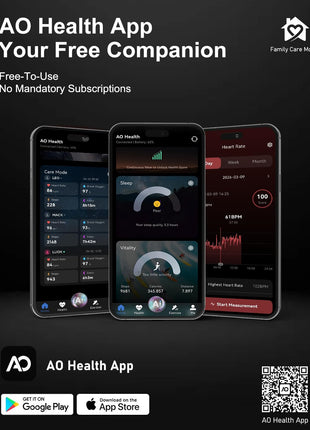 Screenless Activity & Fitness Trackers, Health Tracker with Heart Rate and Sleep Tracking, Works with iOS and Android - Black