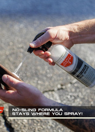 Jay Leno's Garage Tire Shine Delivers long-lasting High Gloss with a Deep Black Wet Look Glow. This Tire Dressing Spray and Car Tire Shine Work as Auto Detailing Care for Wheels and Tires – 16 oz.
