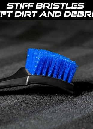 Viking Carpet Cleaning and Scrub Brush for Floor Mats, Cleaning Brush for Car Interior and Home, Black and Blue, 8.3 inch x 2.5 Inch