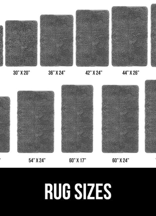 GORILLA GRIP Bath Rug Mat, Thick Soft Absorbent Chenille, Quick Dry Microfiber Mats, Rubber Backing Washable Shower Floor Rugs, Bathmat Runner, US Designed Bathroom Home Decor Accessories 24x17, Grey