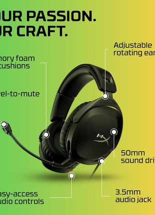 HyperX Cloud Stinger 2 – Gaming Headset, DTS Headphone:X Spatial Audio, Lightweight Over-Ear Headset with mic, Swivel-to-Mute Function, 50mm Drivers, PC Compatible, Black