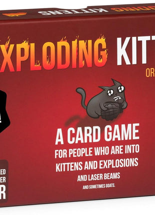 Exploding Kittens Original Edition: 2-5 Players - Ages 7+ Family Card Game | Draw cards, betray your friends, and try not to explode! Great for family game nights, parties, travel, quick 15-minute play.