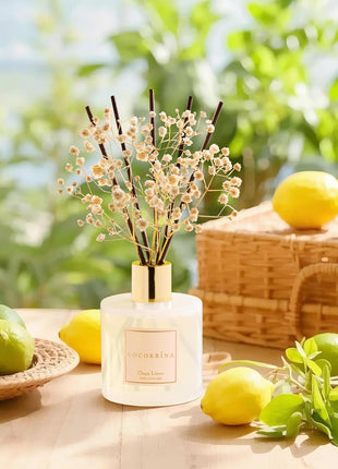 Cocorrína Reed Diffuser Set, Clean Linen 6.7 fl oz Scented Diffuser with Sticks Home Fragrance Reed Diffuser for Bathroom Shelf Decor