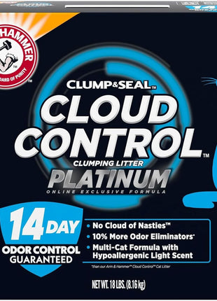 Arm & Hammer Cloud Control Platinum Clumping Cat Litter Odor Control, 18 lbs.