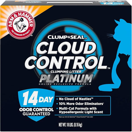 Arm & Hammer Cloud Control Platinum Clumping Cat Litter Odor Control, 18 lbs.
