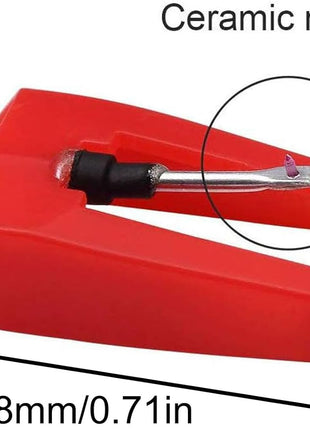4 Pack Ruby Record Player Needle Turntable Stylus Replacement for ION Jenson Crosley Victrola Sylvania Turntable Phonograph LP Vinyl Player More Brand