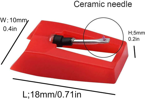 4 Pack Ruby Record Player Needle Turntable Stylus Replacement for ION Jenson Crosley Victrola Sylvania Turntable Phonograph LP Vinyl Player More Brand