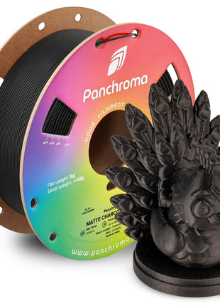 Polymaker Panchroma Matte PLA Filament, Charcoal Black 1.75mm 1kg 3D Printing Filament, Formerly Polyterra Matte, Fits Most FDM 3D Printers, 1kg Spool (2.2lbs)