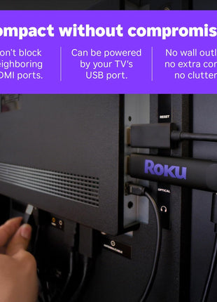 Roku Streaming Stick HD — HD Streaming Device for TV with Roku Voice Remote, Free & Live TV