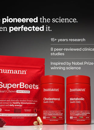 HumanN SuperBeets Heart Gummies Zero Sugar - Beet Gummy with Energy Support, Grape Seed Extract & Beetroot Powder - 60 Count (Pack of 3)