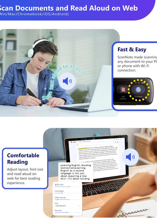 PenPower WorldPenScan Go - Translation Pen with Scanning, Reading, Audio Recording, Live Interpretation, and AI Reading Buddy for Kids