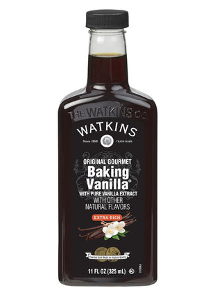 Watkins All Natural Original Gourmet Baking Vanilla, with Pure Vanilla Extract, 11 Fl Oz (Pack of 1) - Packaging May Vary
