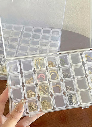Diamond Painting Bead Storage Containers, 3 Pack 84 Slots Plastic Craft Organizer Case Diamond Storage Box Accessories Containers Adjustable Bead Case