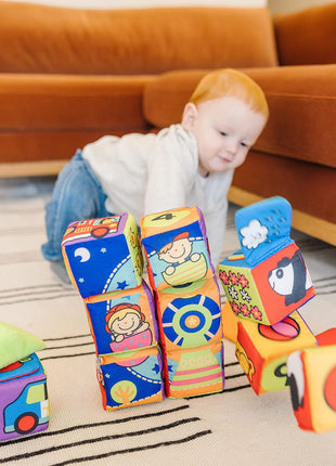 Melissa & Doug K's Kids Match and Build Soft Blocks Set