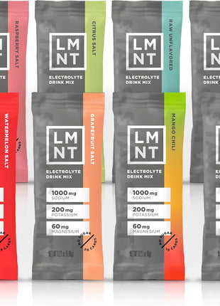 LMNT Zero Sugar Electrolytes - Sample Pack | Drink Mix | 8-Count