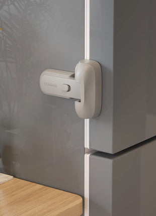 Mom's Choice Gold Awards Winner - EUDEMON 1 Pack Updated Child Proof Refrigerator/Fridge/Freezer Door Lock Apply to Max 1 inch(25mm) Sealing Strip for Toddlers and Kids, no Tools Need or Drill (Grey)