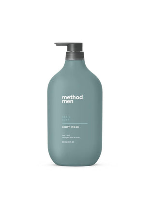 method Men Body Wash, Sea and Surf Scent, 28 fl oz | Soothing Formula, Leaves Skin Feeling Soft & Moisturized, Rich Lather, Made Without Parabens
