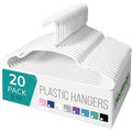 NEATERIZE Clothes Hangers 16 Pack White - Plastic Hangers - Ganchos Colgar Ropa