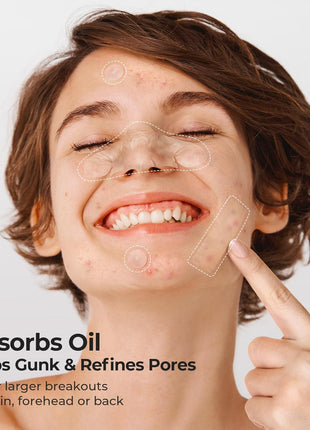 TKTK Hydrocolloid Nose Patches, XL Nose Pore Strips 91 x 48 mm, Large Hydrocolloid Acne Pimple Patches for Face, Cover Zit Blemishes & Absorb Oil (Nose Contoured, Strip, Dots 5 Sizes 112 Count)