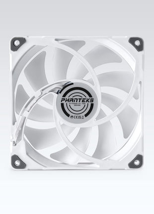 Phanteks M25-140 D-RGB Fan, High-Airflow Radiator Performance, PWM Control up to 1800RPM, ARGB/DRGB Lighting, Daisy-Chain Cable (White Matte Blade/White Fan Frame (Single))