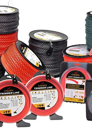 A Anleolife 1-Pound Heavy Duty Twisted .095-inch-by-393-ft Dual Core String Spiral Trimmer Line Donut,with Built-in Line Cutter