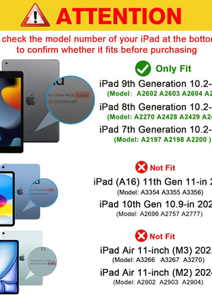 ProCase for iPad 9th/ 8th/ 7th Generation Case 10.2 Inch, Navy | 10.2 iPad Case 9th/ 8th/ 7th Gen Cover (2021/2020/2019), Slim Smart Cover With Translucent Hard Shell Back, Auto Sleep/Wake