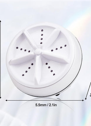 Portable Washing Machine, Mini Ultrasonic Washing Machine 3 in 1 Dishwashers Ultrasonic Waves Suitable for Home, Business, Travel, College Room, RV, Apartment (3.5IN)