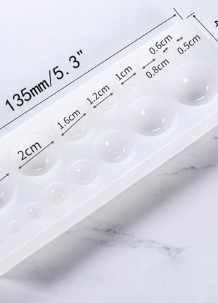 2PCS Cabochon Gem Silicone Mold, Clear Round Silicone Mold for Making Earrings Jewelry Making Crafting Projects