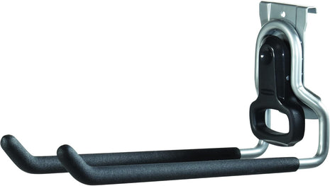 Rubbermaid FastTrack Rail Garage Organization Multi-Purpose Hook 50 lbs Capacity Satin Nickel Wall Mounted Storage System Direct Mount into FastTrack Garage Rail for Home/Garage Organization