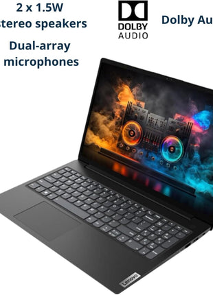 Lenovo V15 Business Laptop • 32GB RAM • 1TB SSD • Intel 4-core Processor • 15.6" FHD • Ethernet Port • HDMI • Windows 11 Home • Sleek Design • Effortless Elegance