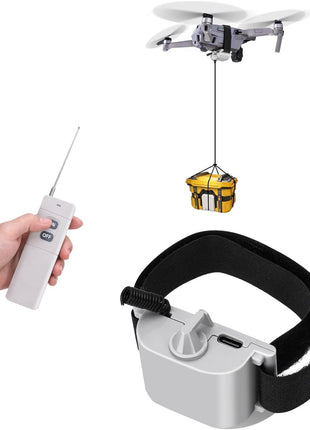 Universal Drone Airdrop System Compatible with DJI Mavic Mini 4 Pro, Mini 3, Mini 2, Air 2, Air 2S, Mavic 3 Pro, Mavic 2 - Payload Clip, Release Device, Airdropper with Fish Bait Ring Thrower Accessories (Drones Not Included)