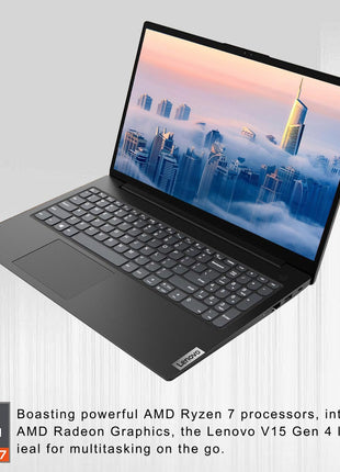 Lenovo V-Series V15 Business Laptop, 15.6 inch FHD Display, AMD Ryzen 7 7730U, 40GB RAM, 1TB SSD, Numeric Keypad, HDMI, RJ45, Webcam, Wi-Fi, Windows 11 Pro, Black