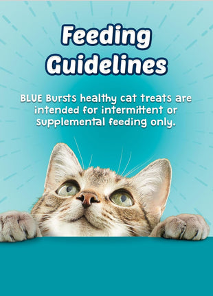 Blue Buffalo Bursts Seafood Crunchy & Creamy Cat Treats, 2 oz, 6 ct | Real Fish First, Crunchy Shell with Creamy Center, No Poultry By-Product, Corn, Wheat, or Soy
