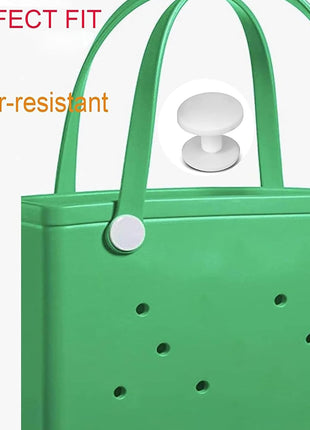 6 Sets Replacement Rivets for Beach Bag Handles Repair Replacement Rivets Button Strap Compatible for Rubber Beach Tote Bag (White)