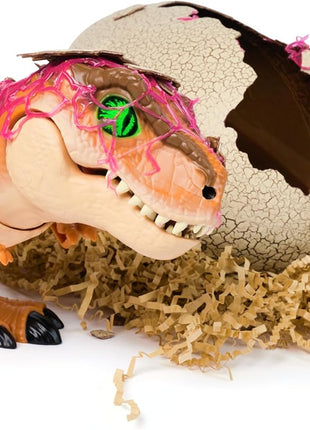 Primal Hatch Jurassic World Interactive T-Rex Toy Dinosaur Egg | Interactive Dino Figure, Realistic Hatching Experience, 100+ Sounds & Reactions, Train & Feed, Gifts for Kids Ages 5+