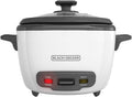 BLACK?? 16 Cup Rice Cooker, 8 Cup Uncooked Rice, Steaming Basket, Removable Non Stick Bowl, One Touch, Keep Warm