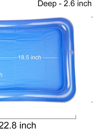 4-Pack Inflatable Ice Serving Bar Coolers for Parties, Salad BBQ Picnic Ice Food Drinks Buffet Server Tray for Indoor Outdoor Party